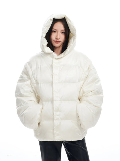 Oversize White Duck Down Jacket NA6107