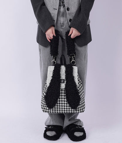 Furry Bunny Colorblock Backpack NA8413