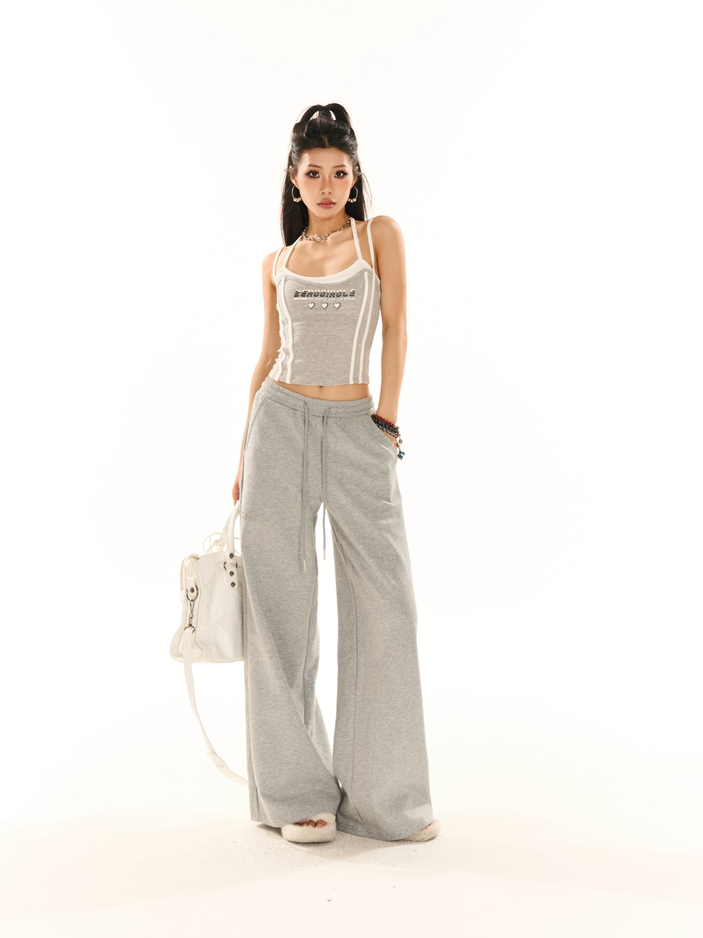 Wide-Leg Straight Sweatpants NA3792