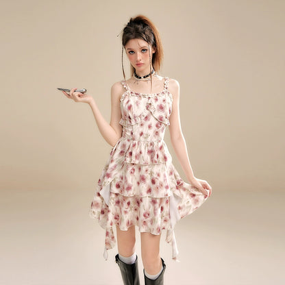 Irregular Floral Design Dress NA3505