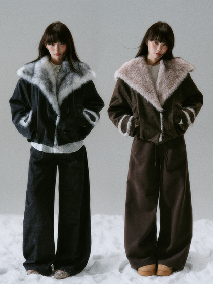 Plush Flower Bud Short Jacket NA8788