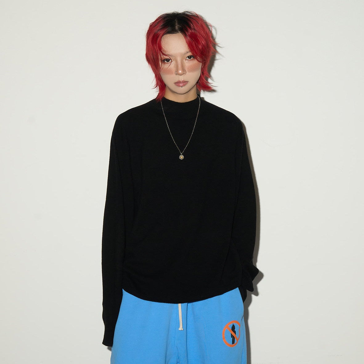 Bottle Neck Oversize Knit Sweater NA9024