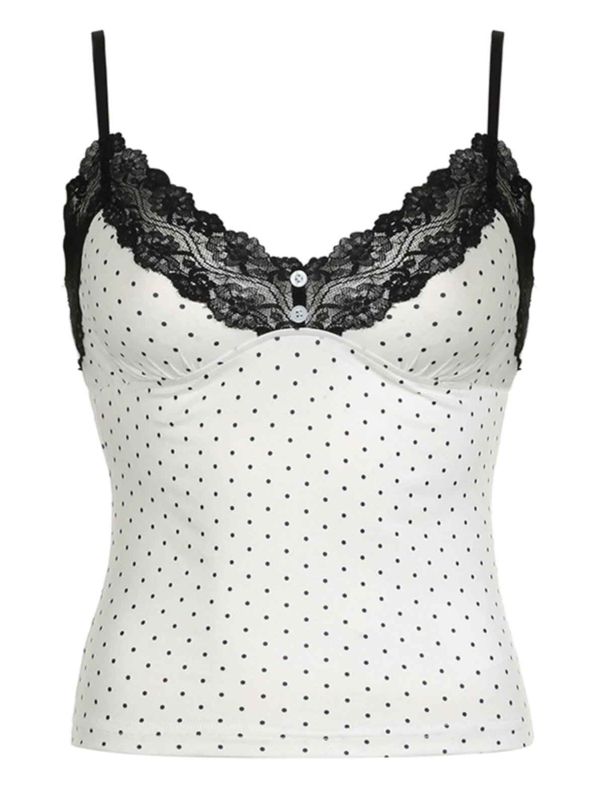 Polka Dot Lace Patchwork Camisole NA4511