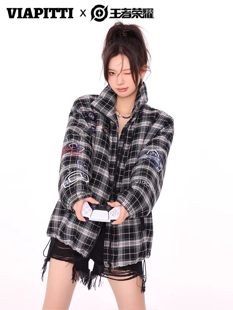 Plaid Puffer Jacket NA4654