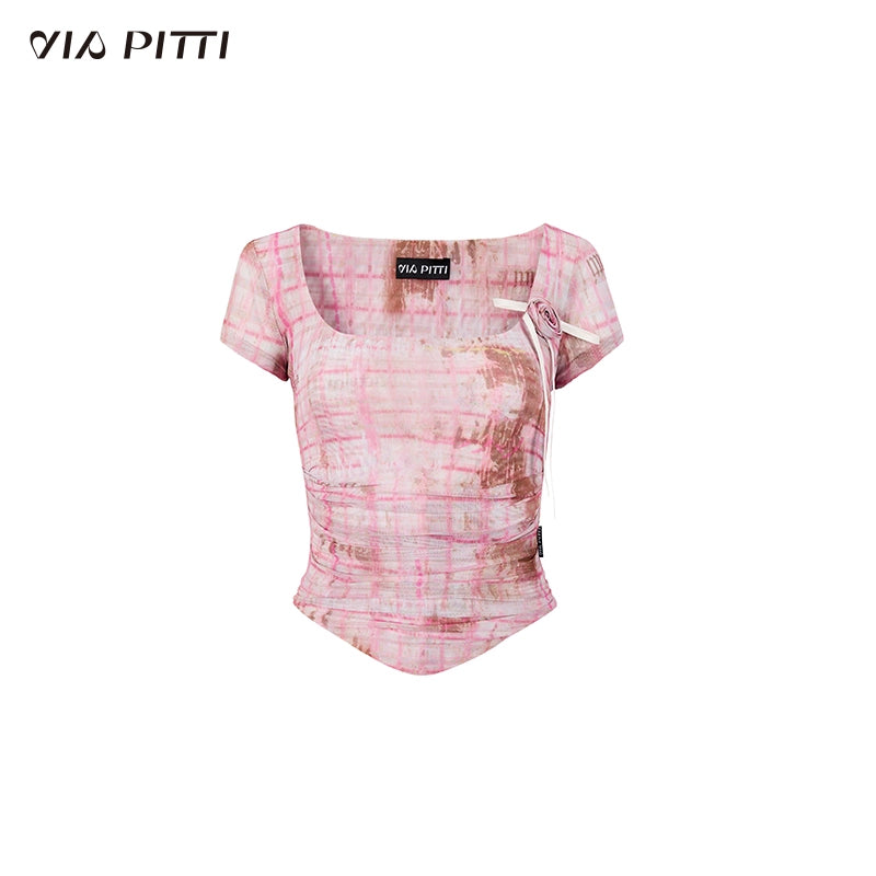 Pleats Short Sleeve T-shirt NA4756