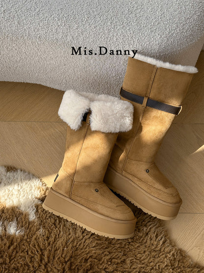 Platform Height Increase Non-Slip Thick Lining Boots NA8773