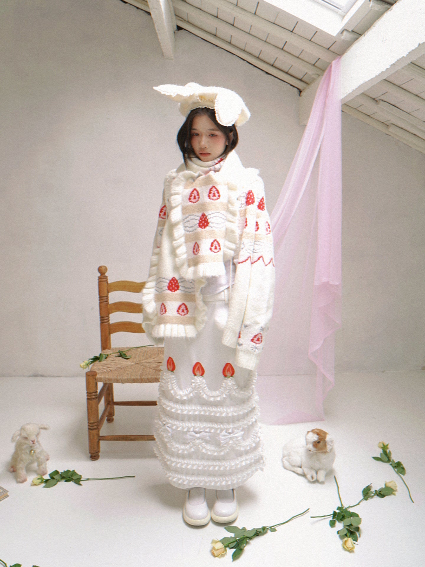 Cake Hooded Knit Cardigan NA8281