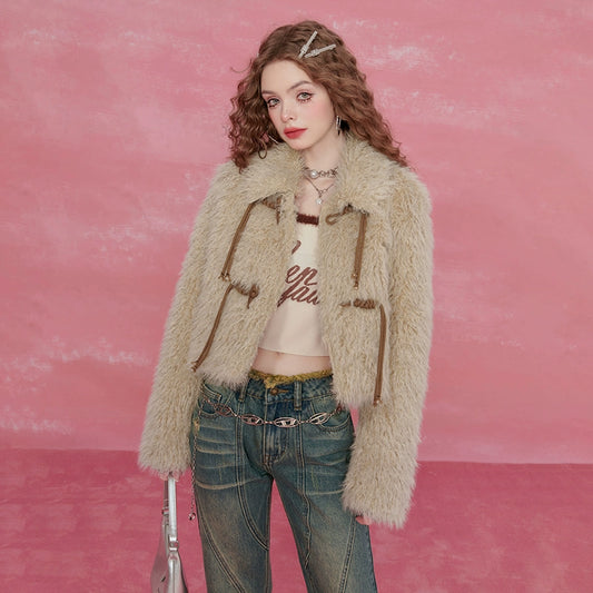 Fake Fur Collar Short Jacket NA6811