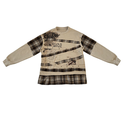 Wasteland Print Detachable Sleeve Sweatshirt NA8558