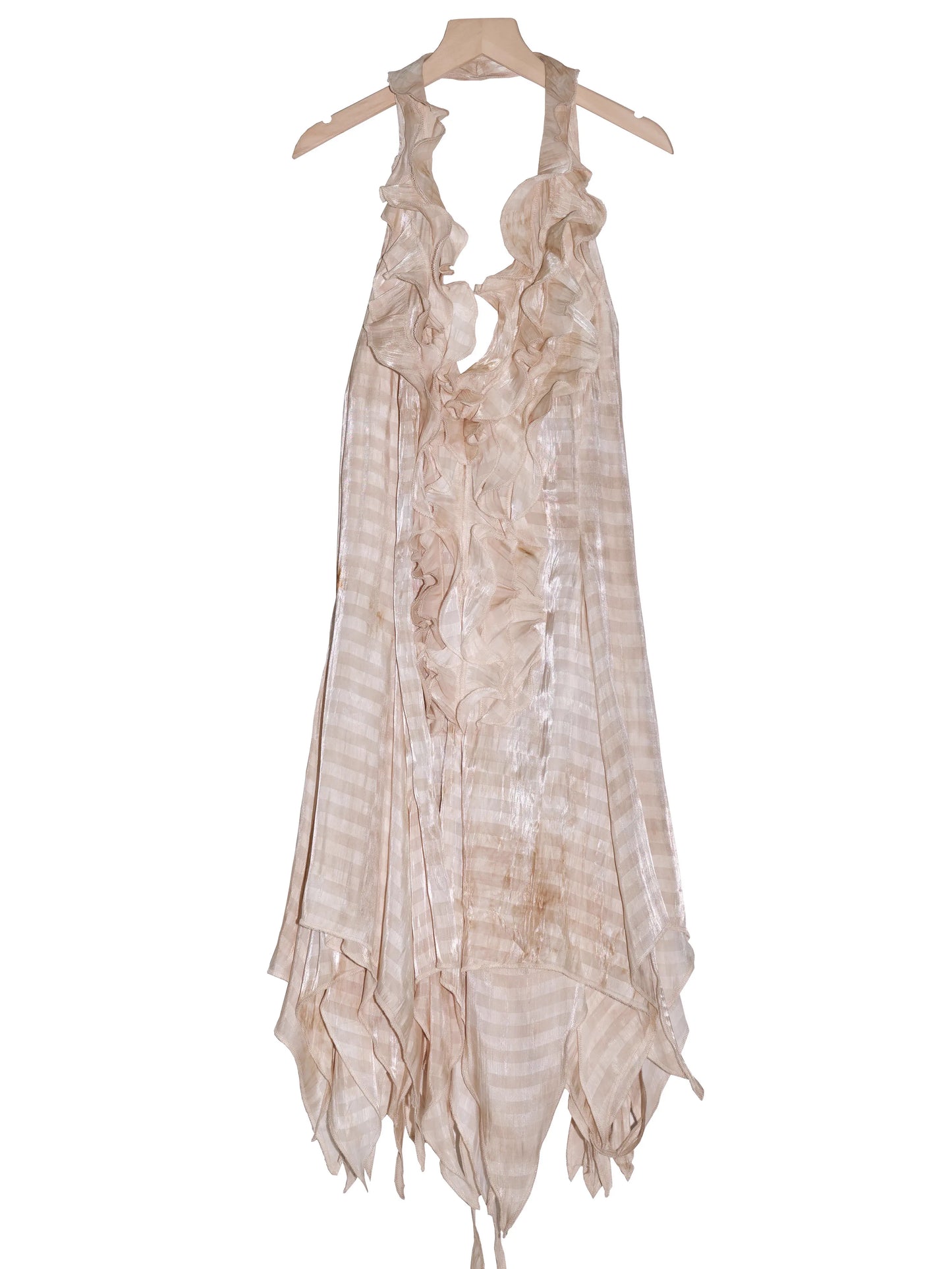 Tie Dye Hanging Neck Bare Back Dress NA5243