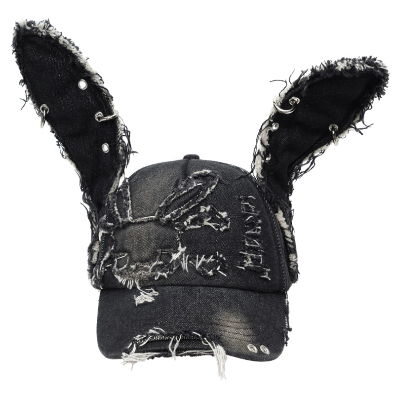 Rabbit Denim Baseball Cap NA6658