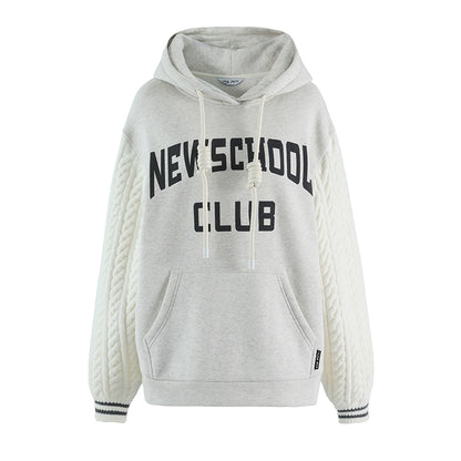 Letter Print Pullover Hoodie NA4889