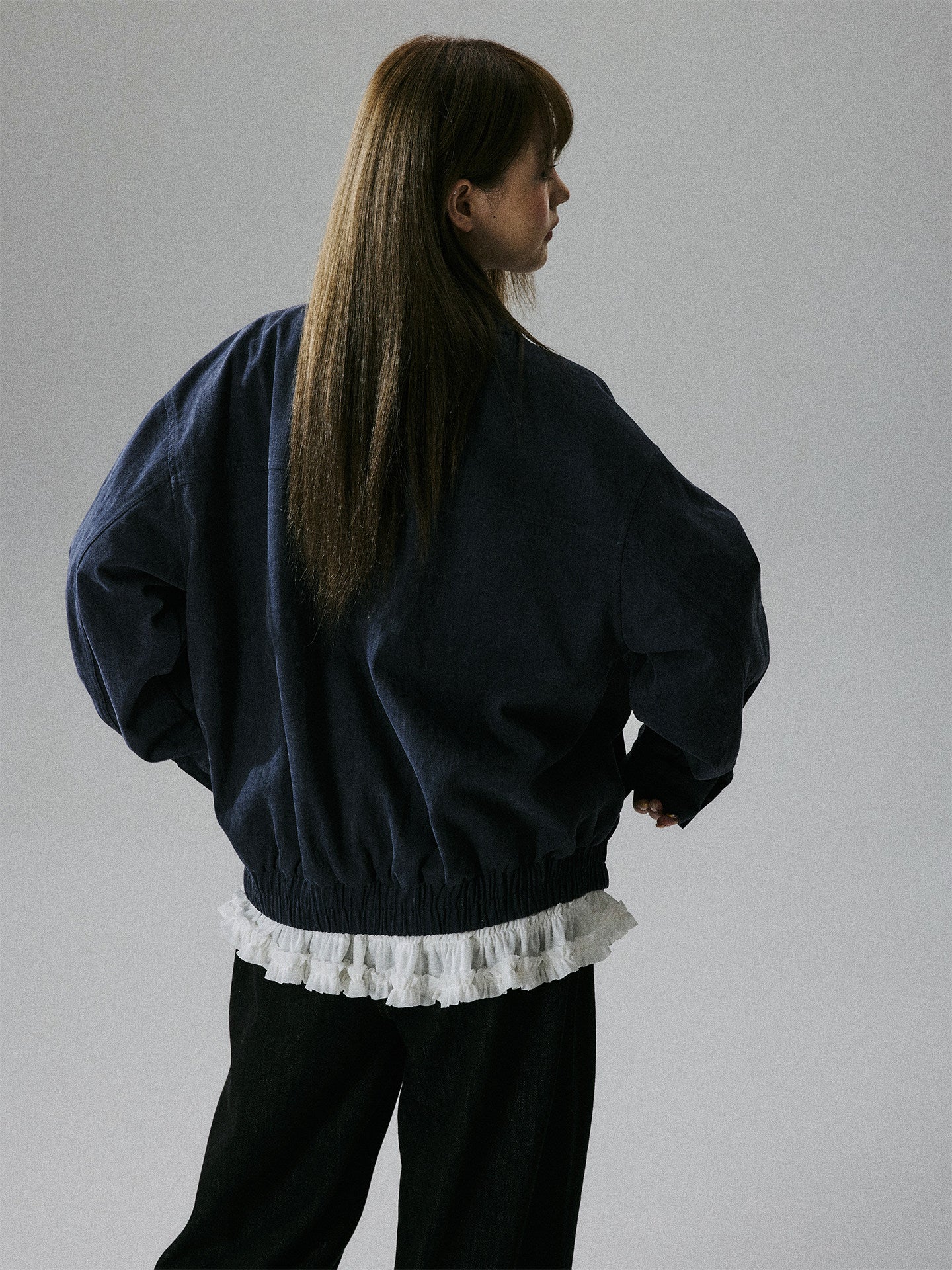 Ruffled Lace Detail Jacket NA8855