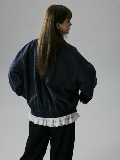 Ruffled Lace Detail Jacket NA8855