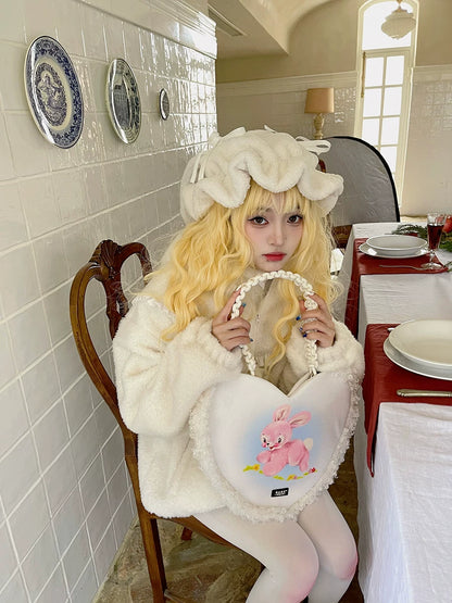 Heart-Shaped Lace Animal Shoulder Bag NA8344