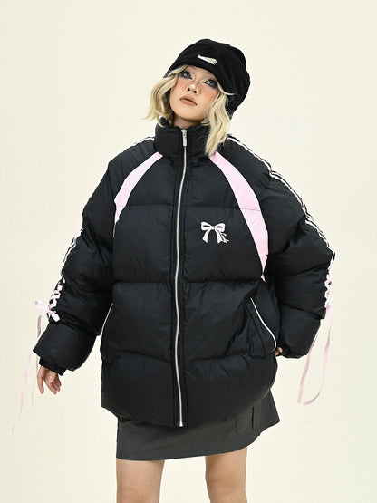 Ribbon Design Oversize PUffer Jacket NA6235