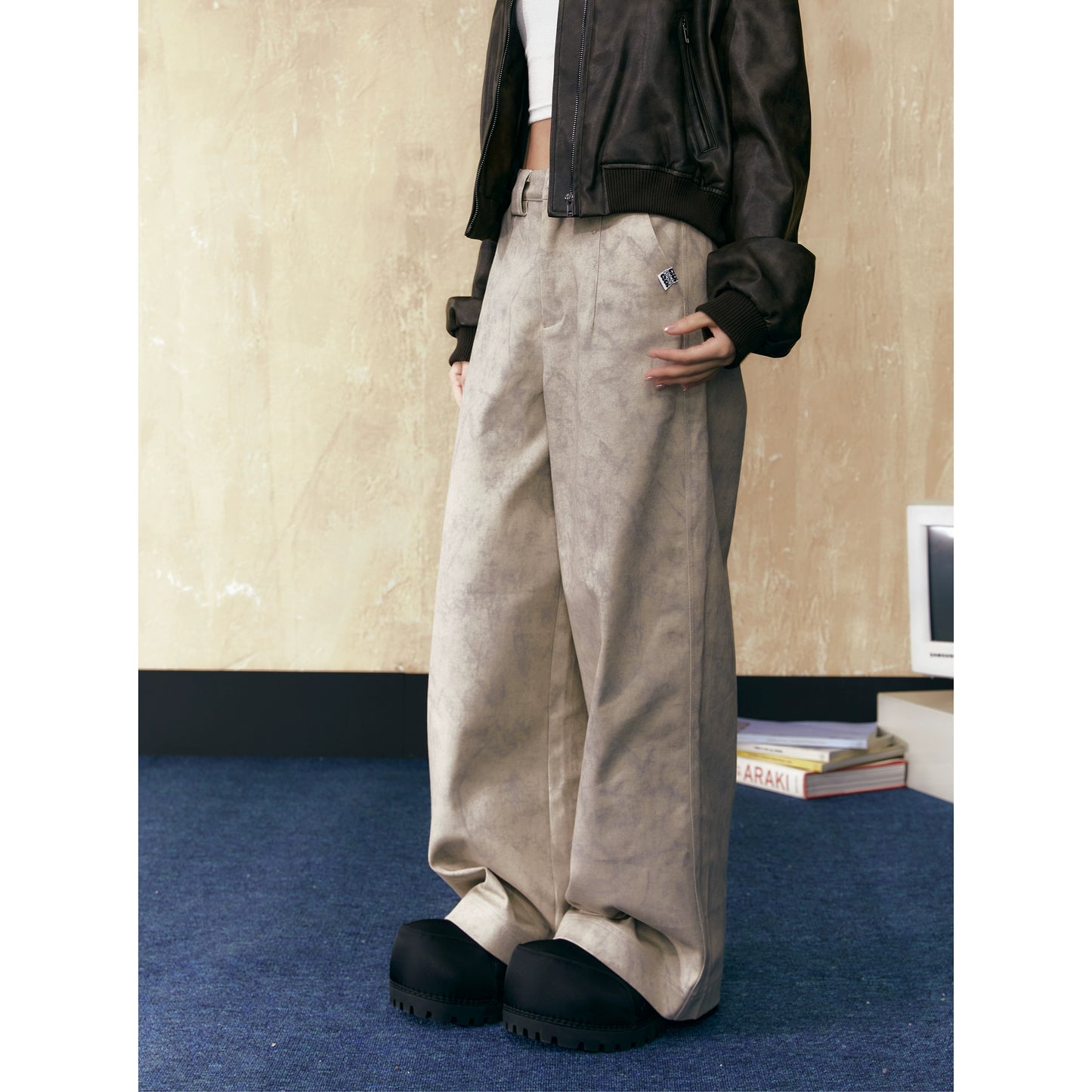 Cleanfit Wide-Leg Casual Long Pants NA2459