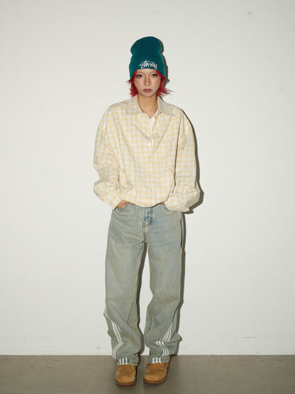 Three-Stripe Damage Denim Jeans NA9057