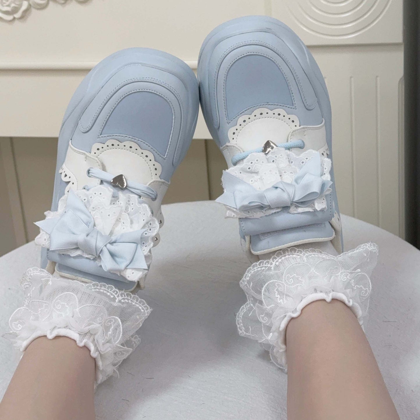 Leilei Lace Bow Platform Shoes NA8505