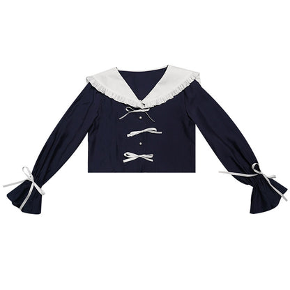 Bow Lace-Up Jacquard Lightweight Jacket NA8275