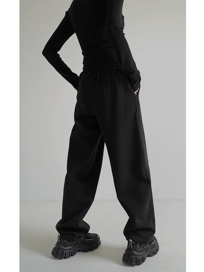 Wide-leg Drawstring Sweatpants NA4303