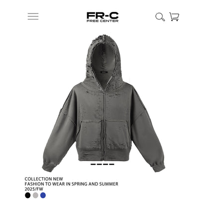 Damage Design Oversize Zipper Hoodie NA8869