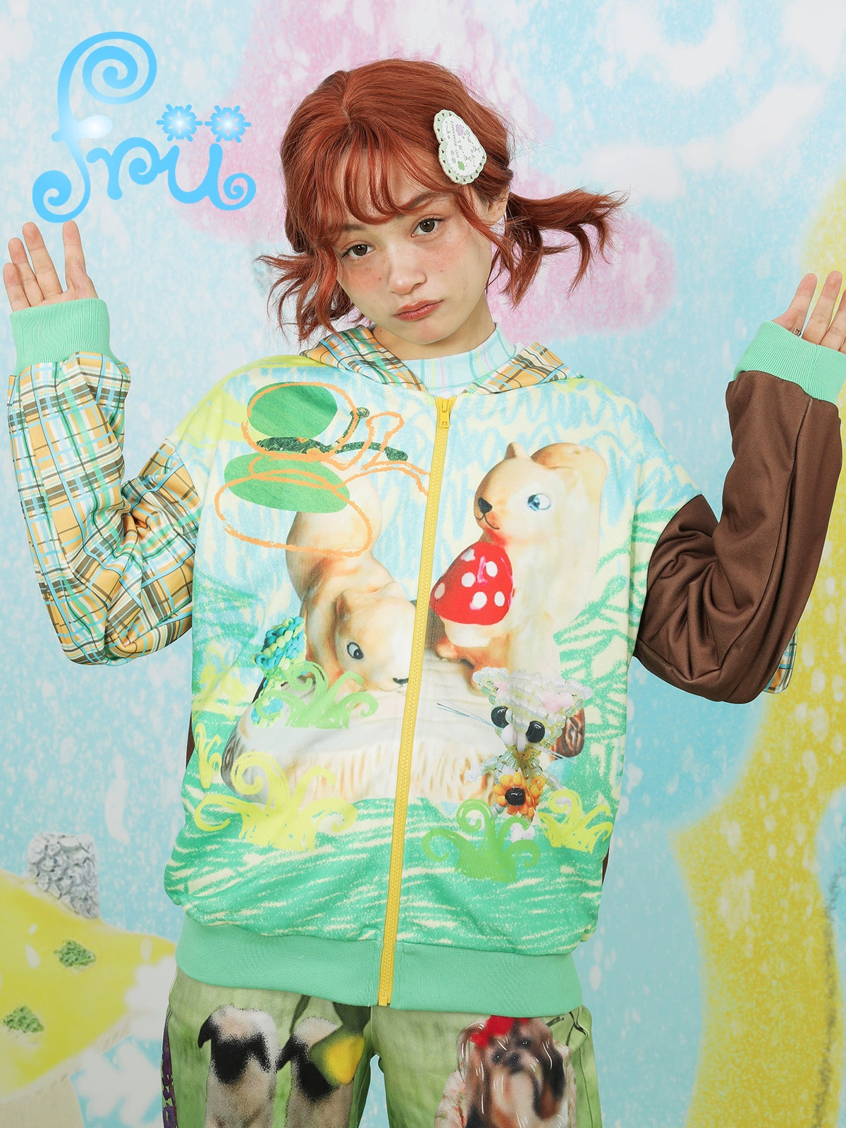 Cartoon Print Colorful Hoodie NA6585