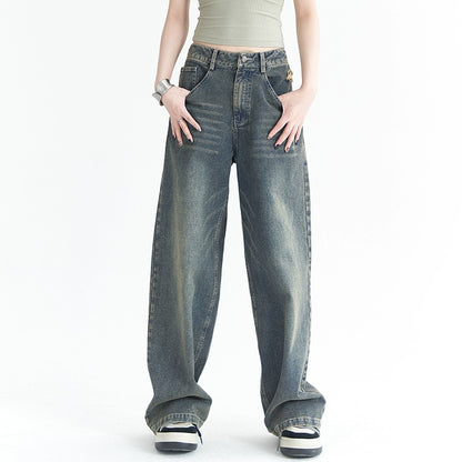 Washed wide-leg denim jeans NA2751