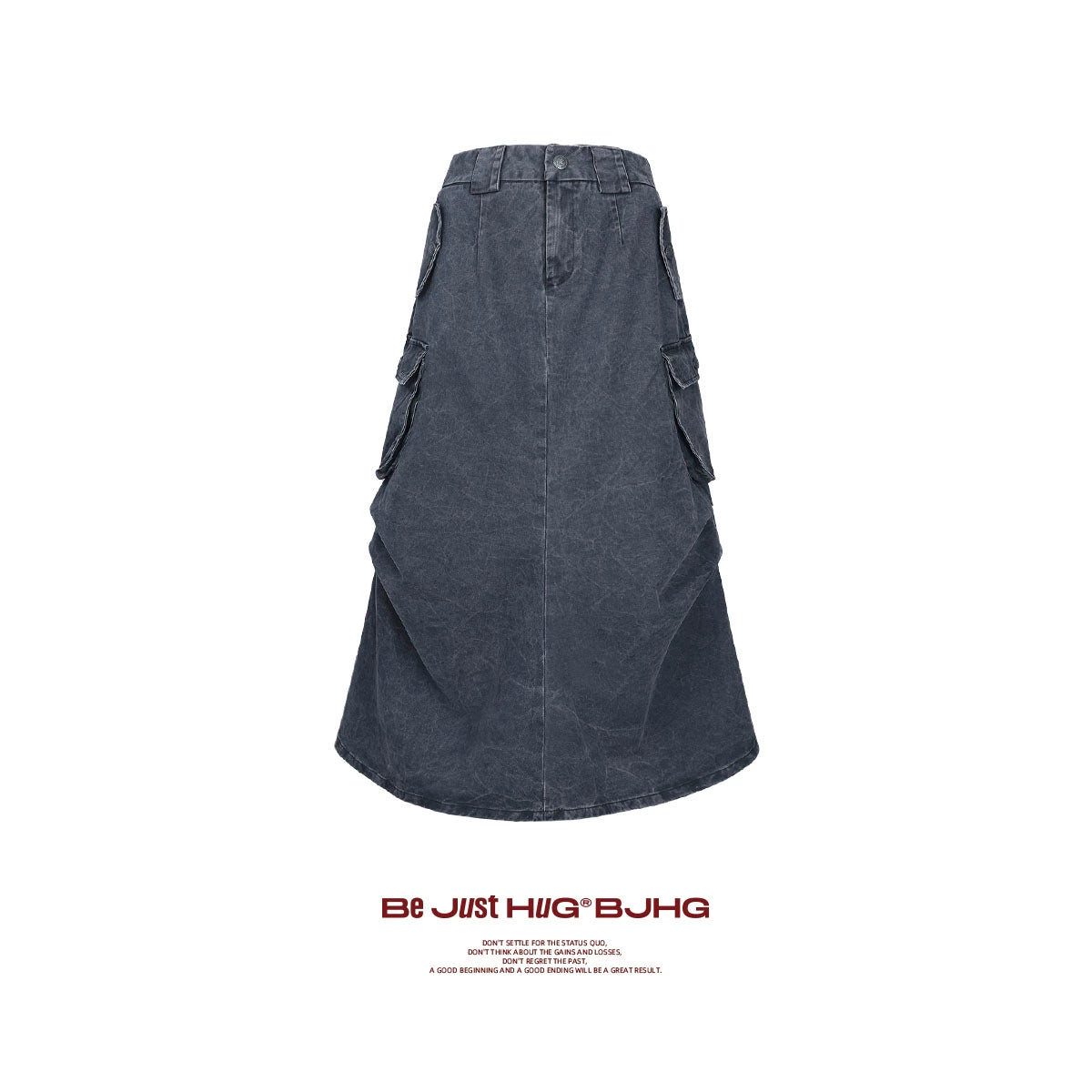 Washed Flare Denim Cardo Skirt WN9721