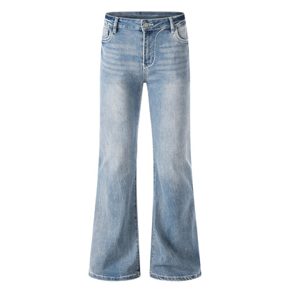 Low Rise Wash Flare Denim Jeans NA9037