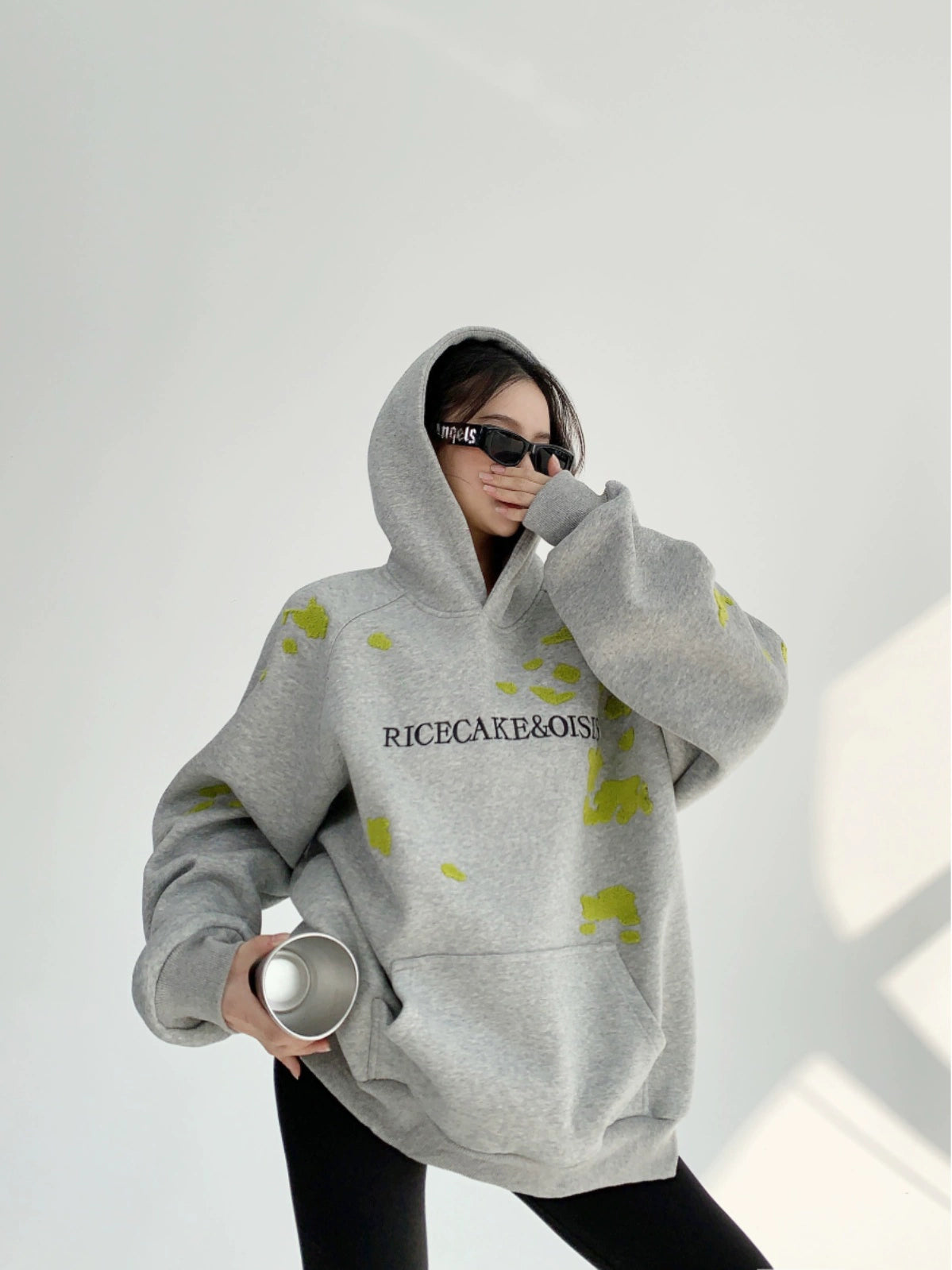 Thick Embroidery Oversized Hoodie NA2815