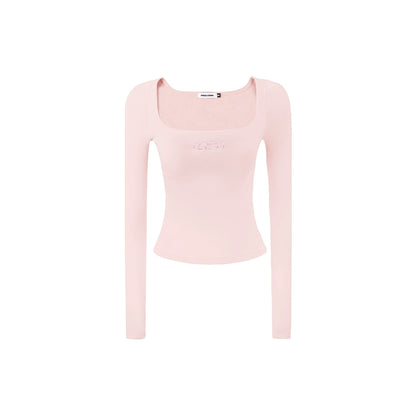 Square Neck Long Sleeve T-shirt NA4138