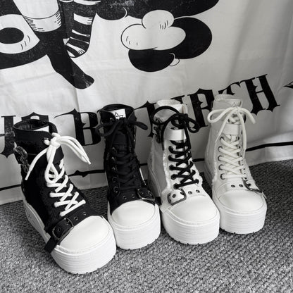 Punk Canvas Platform Sneaker Boots NA8478
