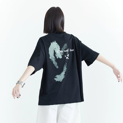 Back Print Oversize Short Sleeve T-Shirt NA2740