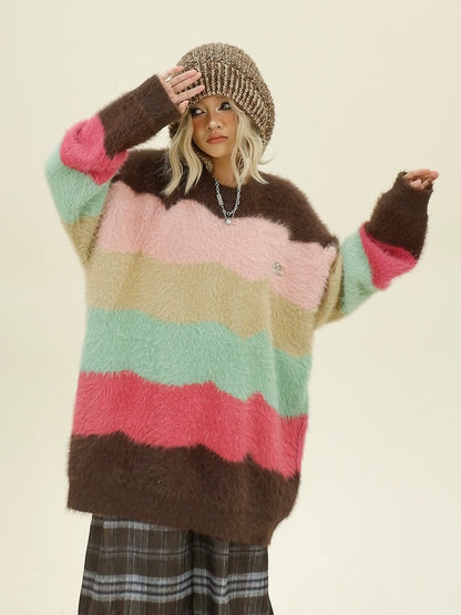 Stripe Crewneck Knit Sweater NA6362