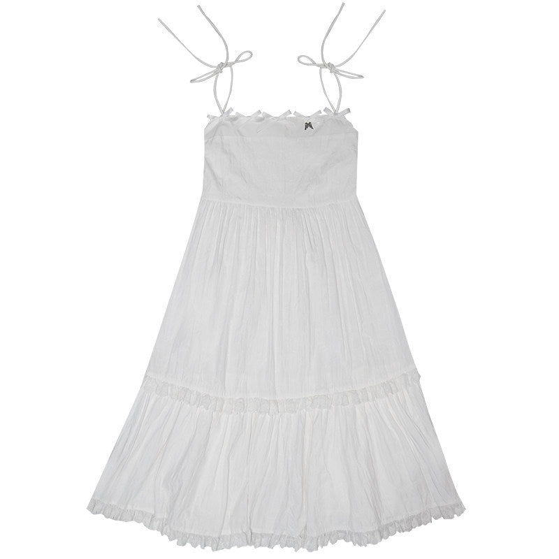 Bow Check Lace Camisole Dress NA8309