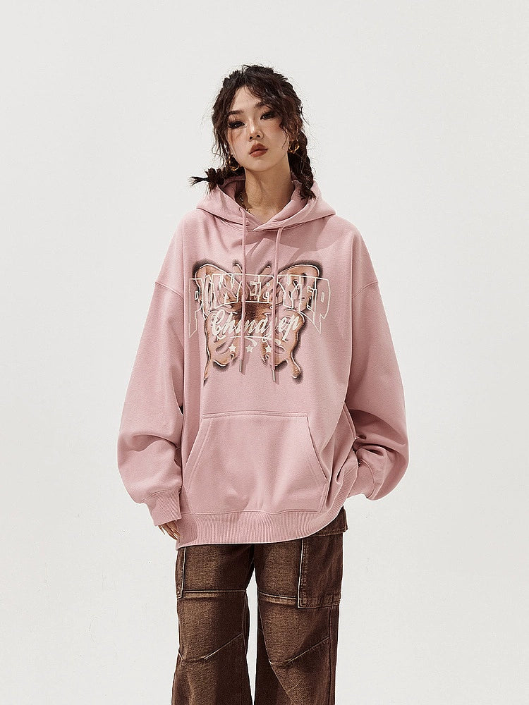 Butterfly Print Oversized Hoodie NA2665