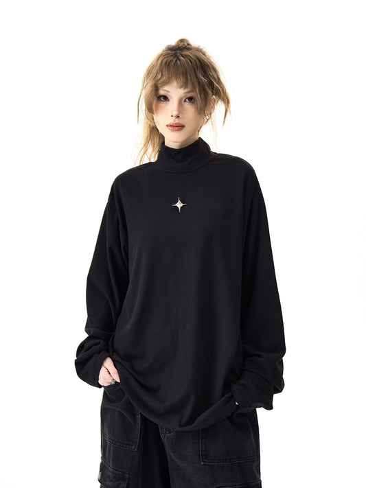 High Neck Long Sleeved T-shirt NA2963