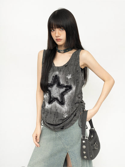 Star Design Print Tank Top NA2398