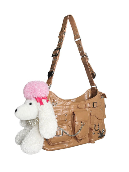 Dog Plush Design Tote Shoulder Bag NA6667