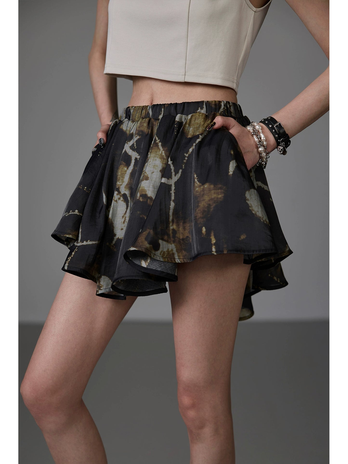 Print Short Skirt NA4290