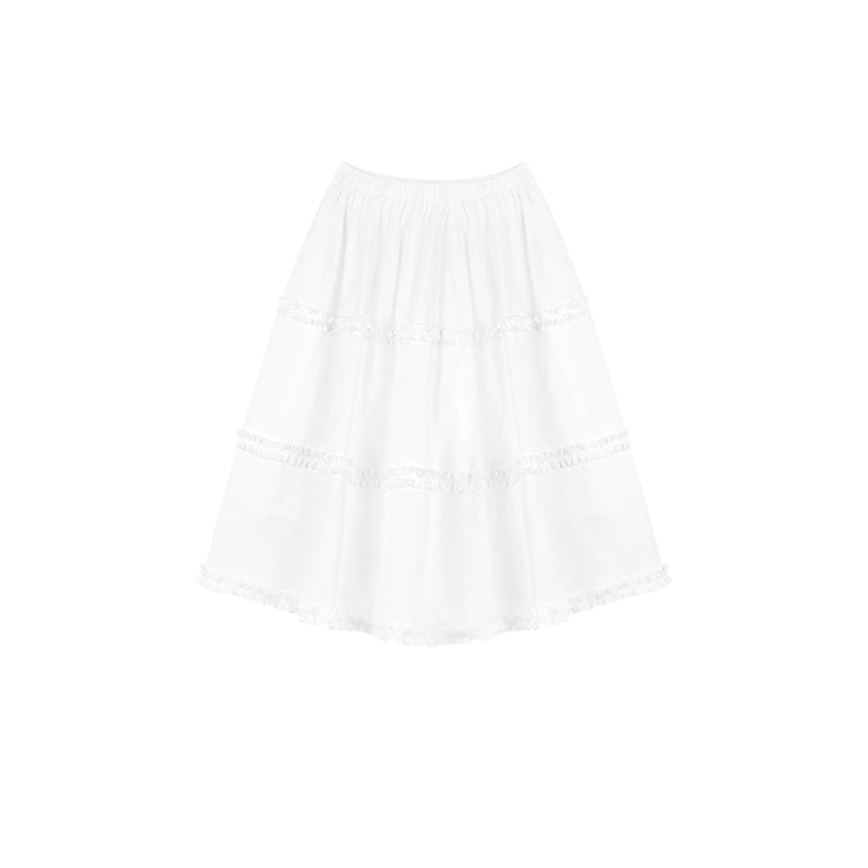 Ruffle Mid Length Skirt NA3614