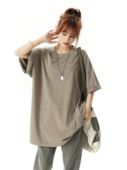 Washed Oversize Short Sleeve T-shirt NA2981