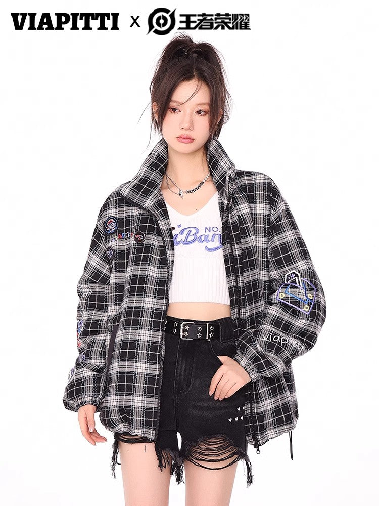 Plaid Puffer Jacket NA4654