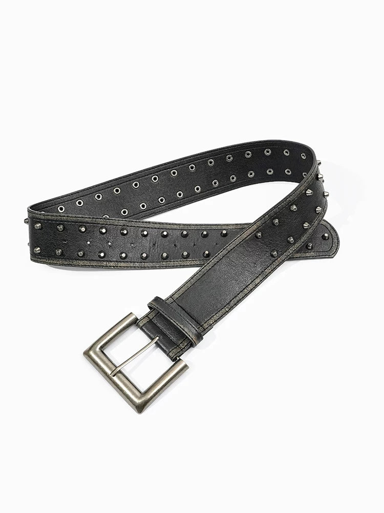 NA8641 Milk Cool Mo Li Retro punk style studded belt female design sense versatile fashion model same decorative belt NA8641