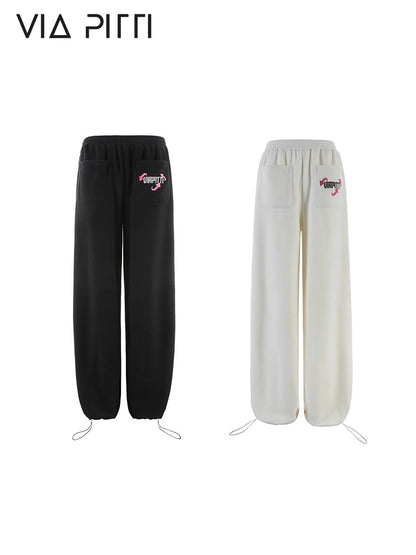 Sporty Straight Wide Leg Sweatpants NA4847