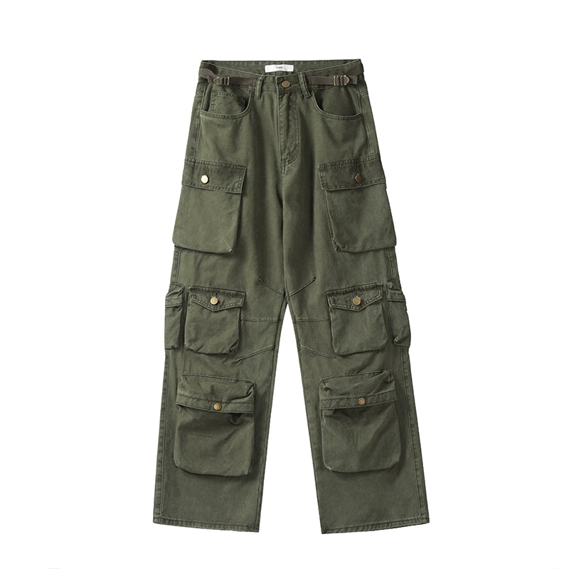 Multi Pocket Wide Leg Cargo Pants NA2877