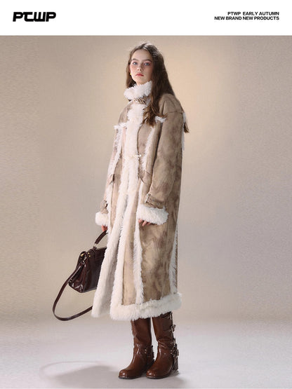 Thickened Suede Fur Long Coat NA5681