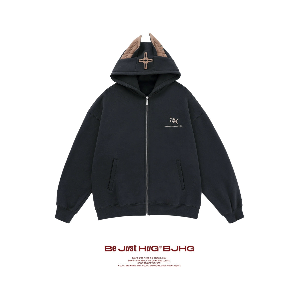 Ear Fleece Oversize Zipper Hoodie NA6088