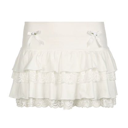 Bow Ruffle A-line Skirt NA4543